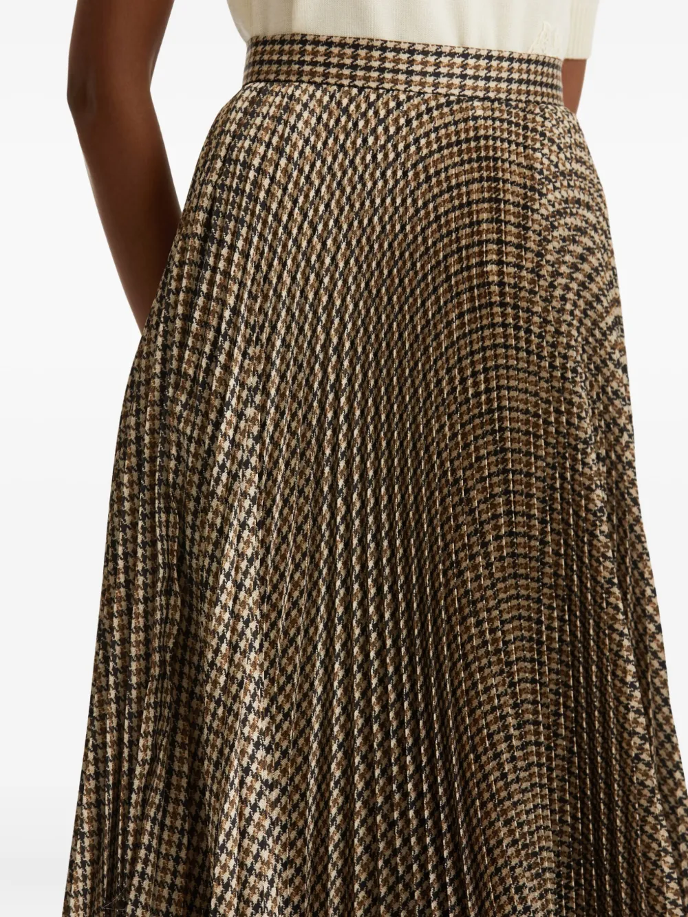 Oscar de la Renta Midi-plooirok Bruin