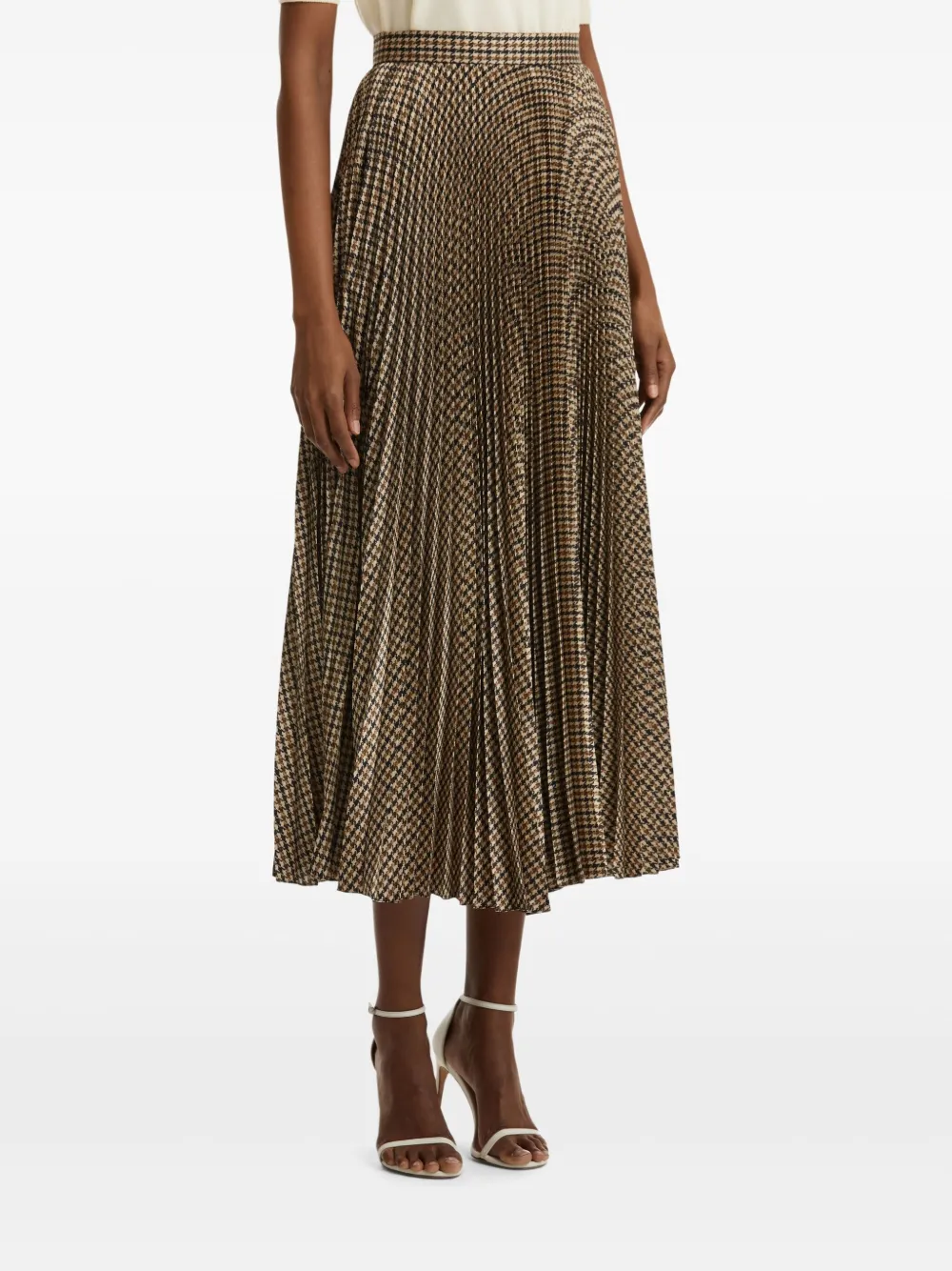 Oscar de la Renta Midi-plooirok Bruin