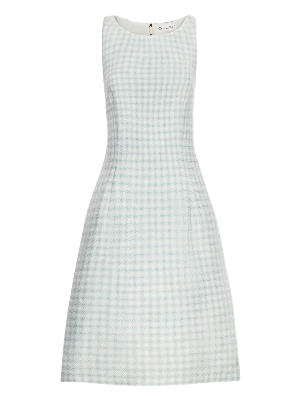 gingham tweed mini dress