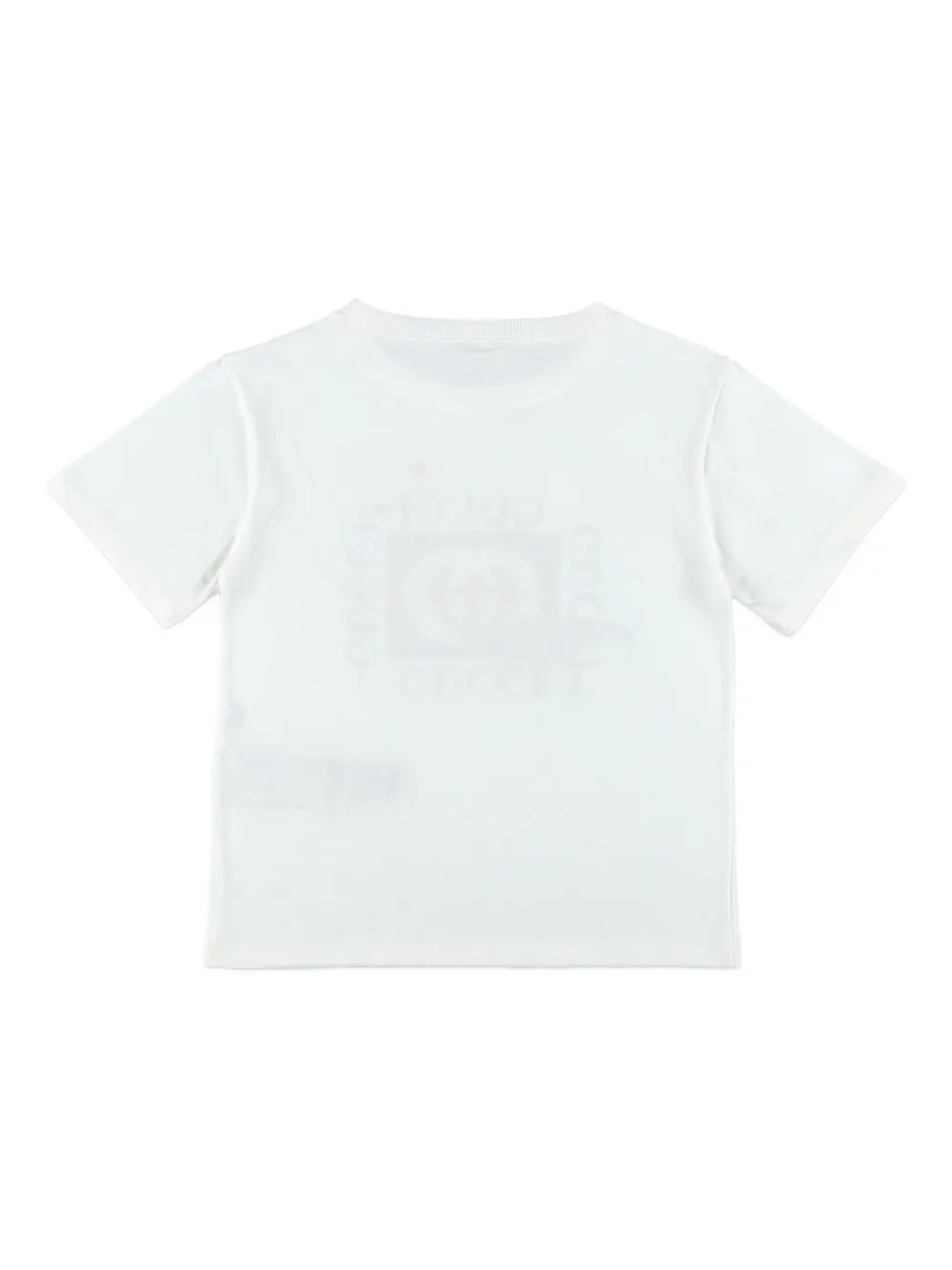 Gucci Kids dinosaur-print logo T-shirt Wit