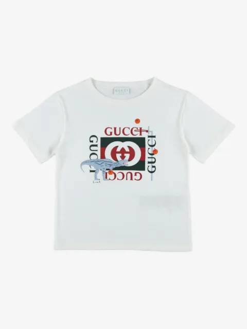Gucci Kids dinosaur-print logo T-shirt