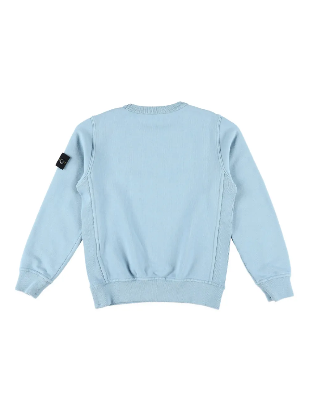 Stone Island Junior logo-patch crew-neck sweatshirt Blauw