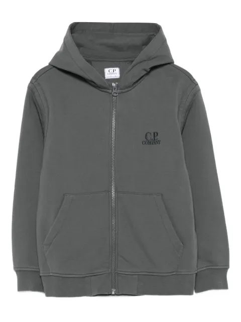 C.P. Company Kids logo-embroidered hoodie