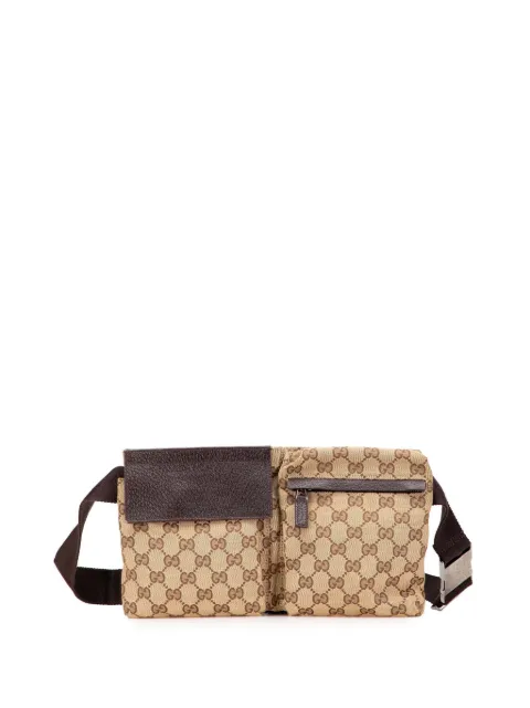 Gucci Pre-Owned 2000-2015 GG Canvas Double Pocket belt bag