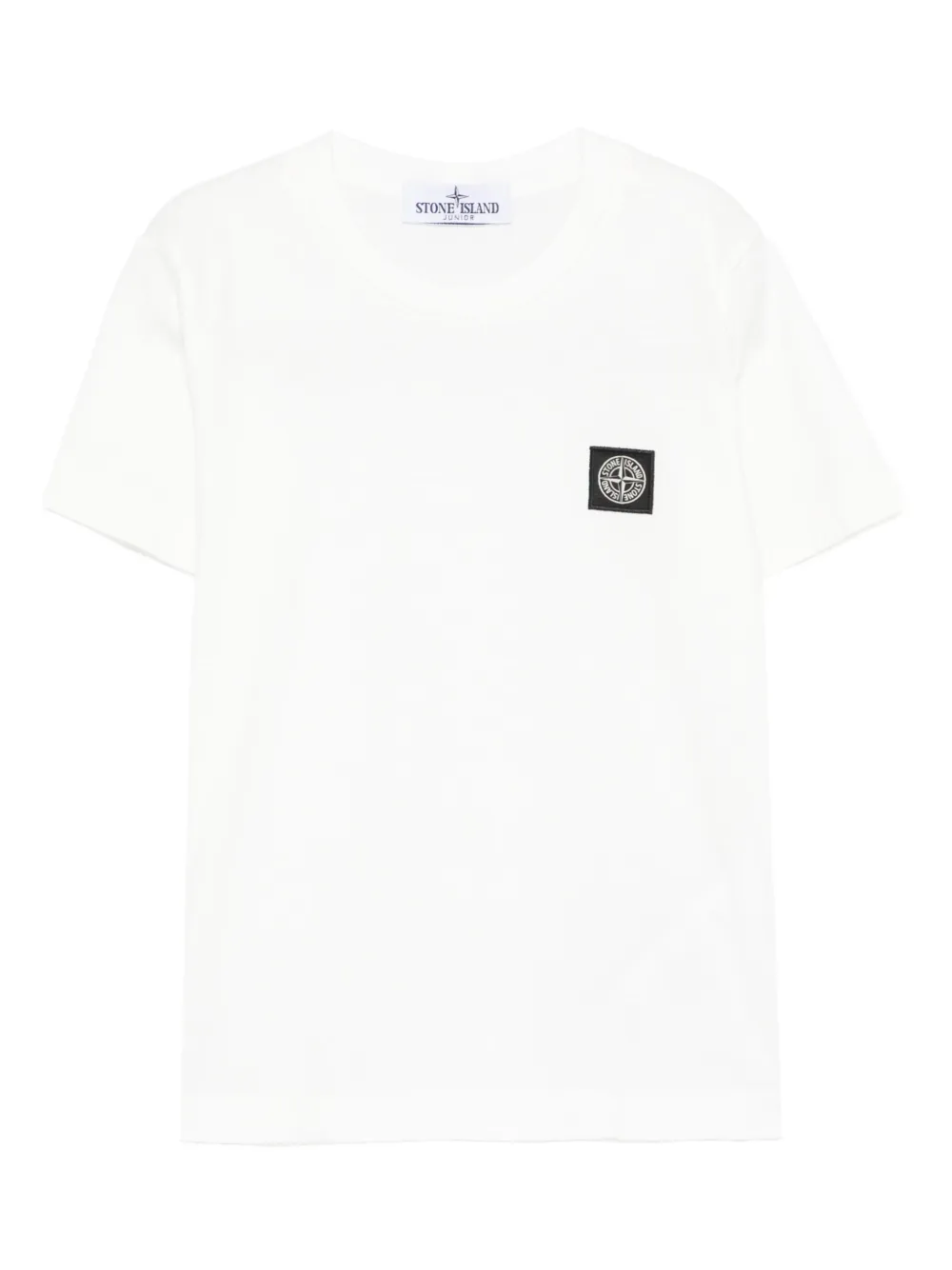 Stone Island Junior T-shirt met Compass-logopatch Wit