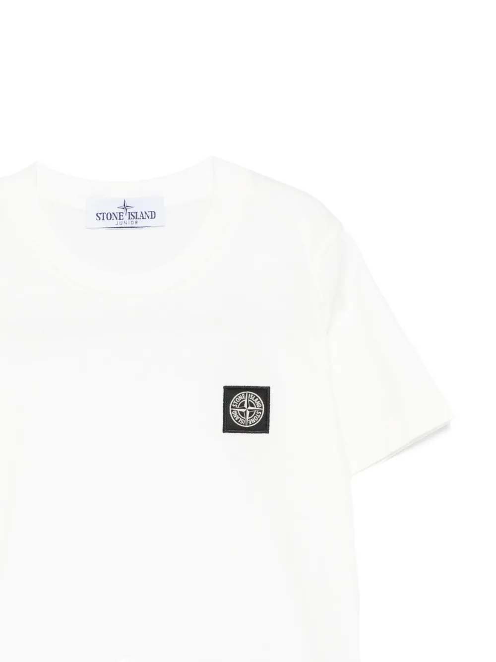 Stone Island Junior T-shirt met Compass-logopatch Wit
