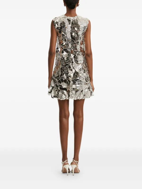 sequined cady mini dress David Koma Crystal-Embellished Cady Mini Dress – Runway Catalog