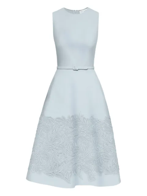 Oscar de la Renta guipure-lace midi dress