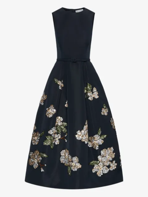 Oscar de la Renta Abito midi con paillettes