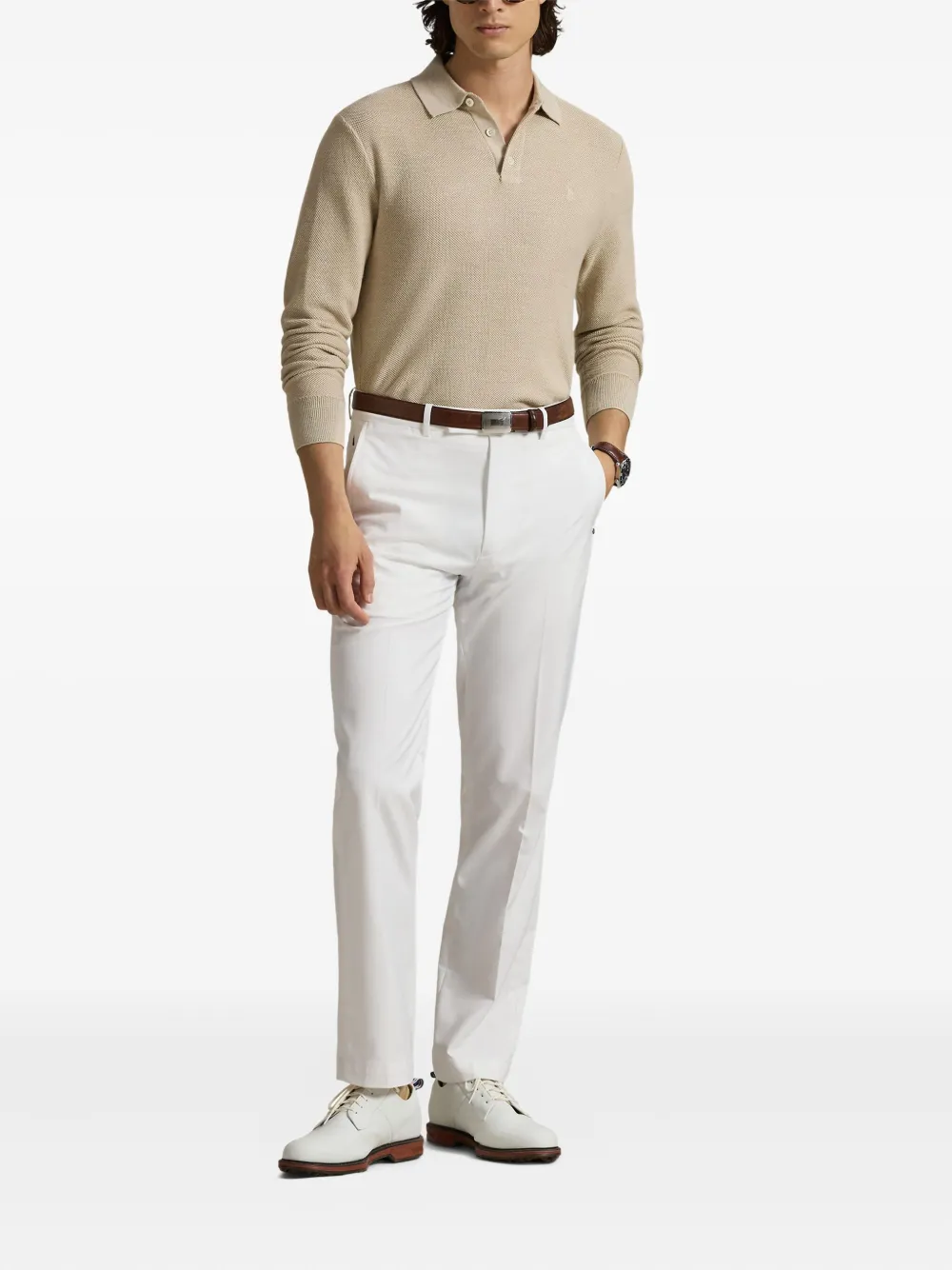 RLX Ralph Lauren long-sleeve polo shirt - Beige