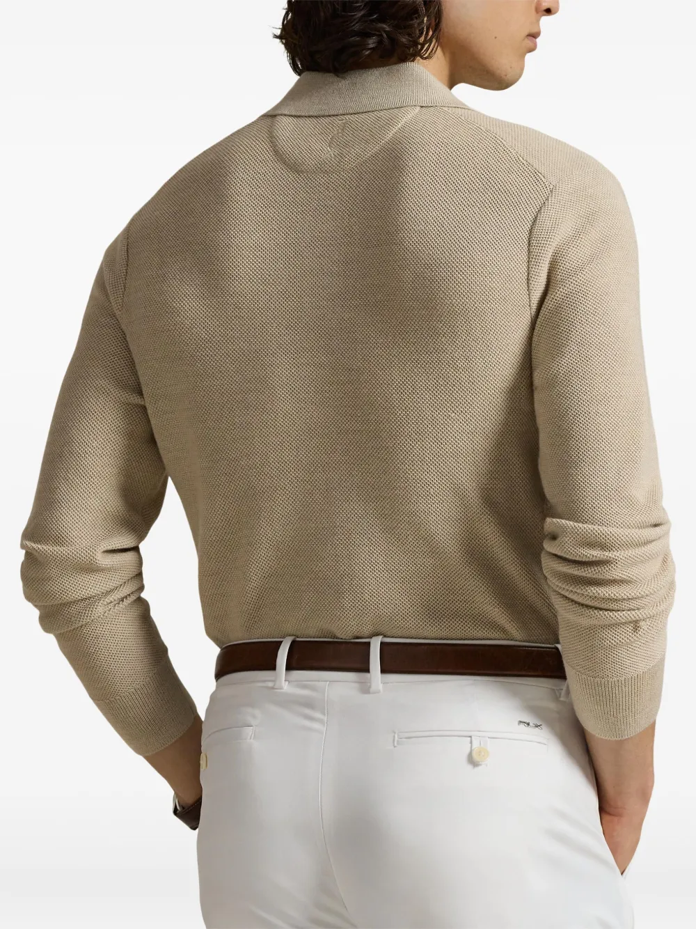 RLX Ralph Lauren long-sleeve polo shirt Beige