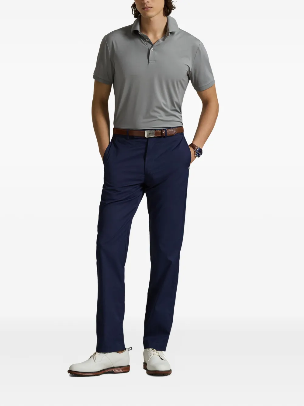 RLX Ralph Lauren short-sleeve polo shirt - Grijs