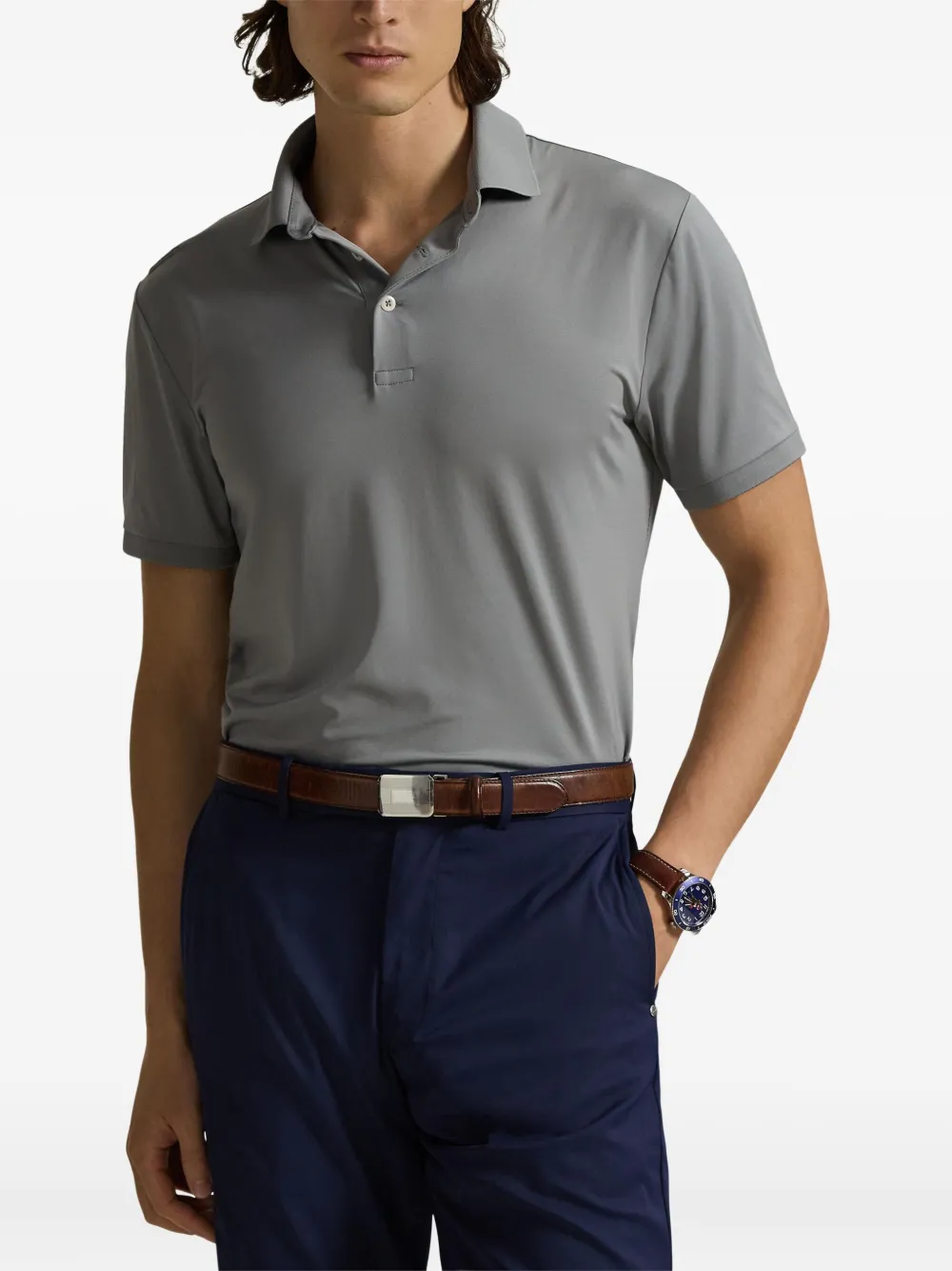 RLX Ralph Lauren short-sleeve polo shirt Grijs