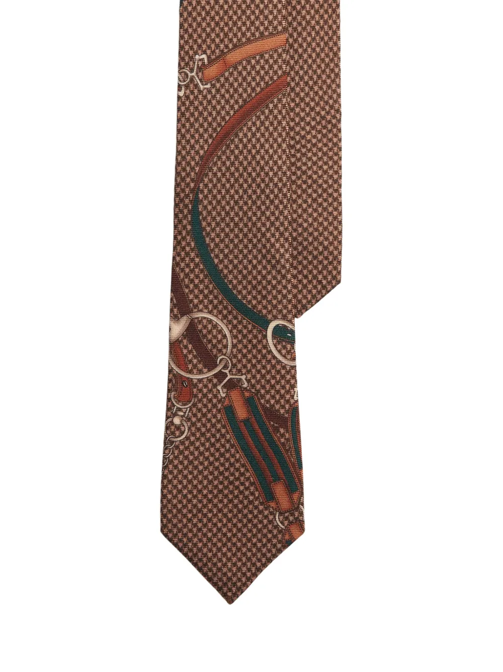 Ralph Lauren Purple Label equestrian-print tie | Brown | Image 1