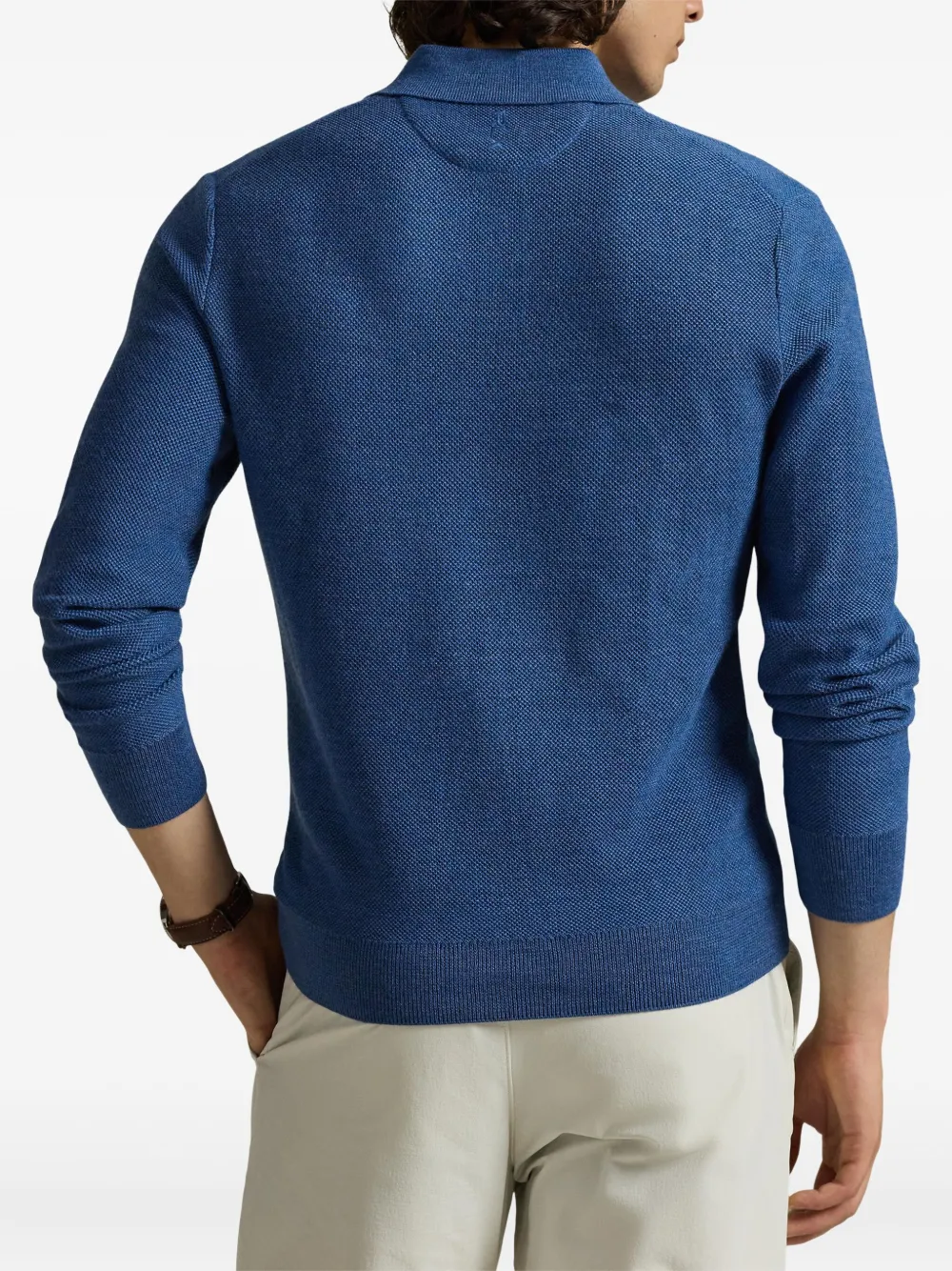 RLX Ralph Lauren long-sleeve polo sweater Blauw