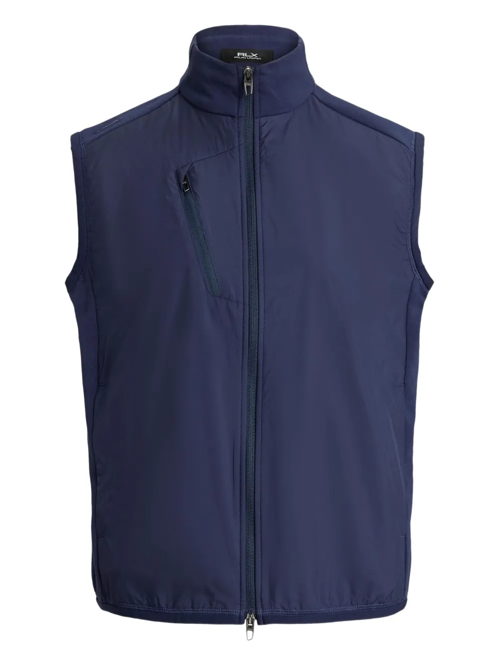 mock-neck zip-fastening pullover