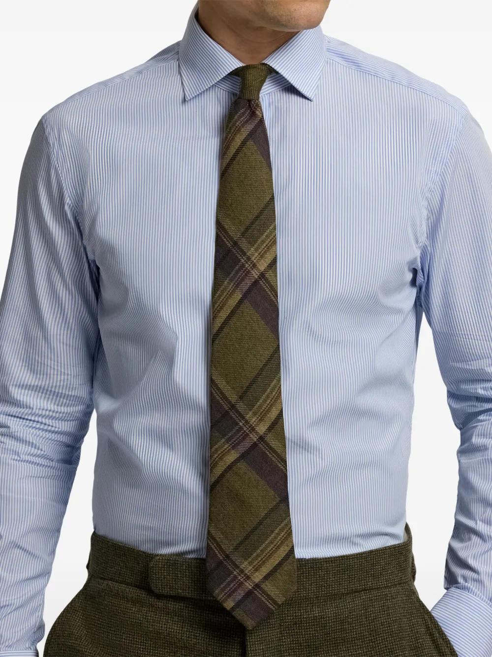 Ralph Lauren Purple Label Geruite stropdas - Groen