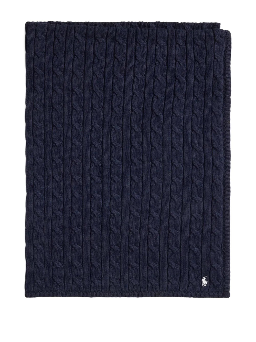 POLO RALPH LAUREN KIDS cable-knit blanket Blauw