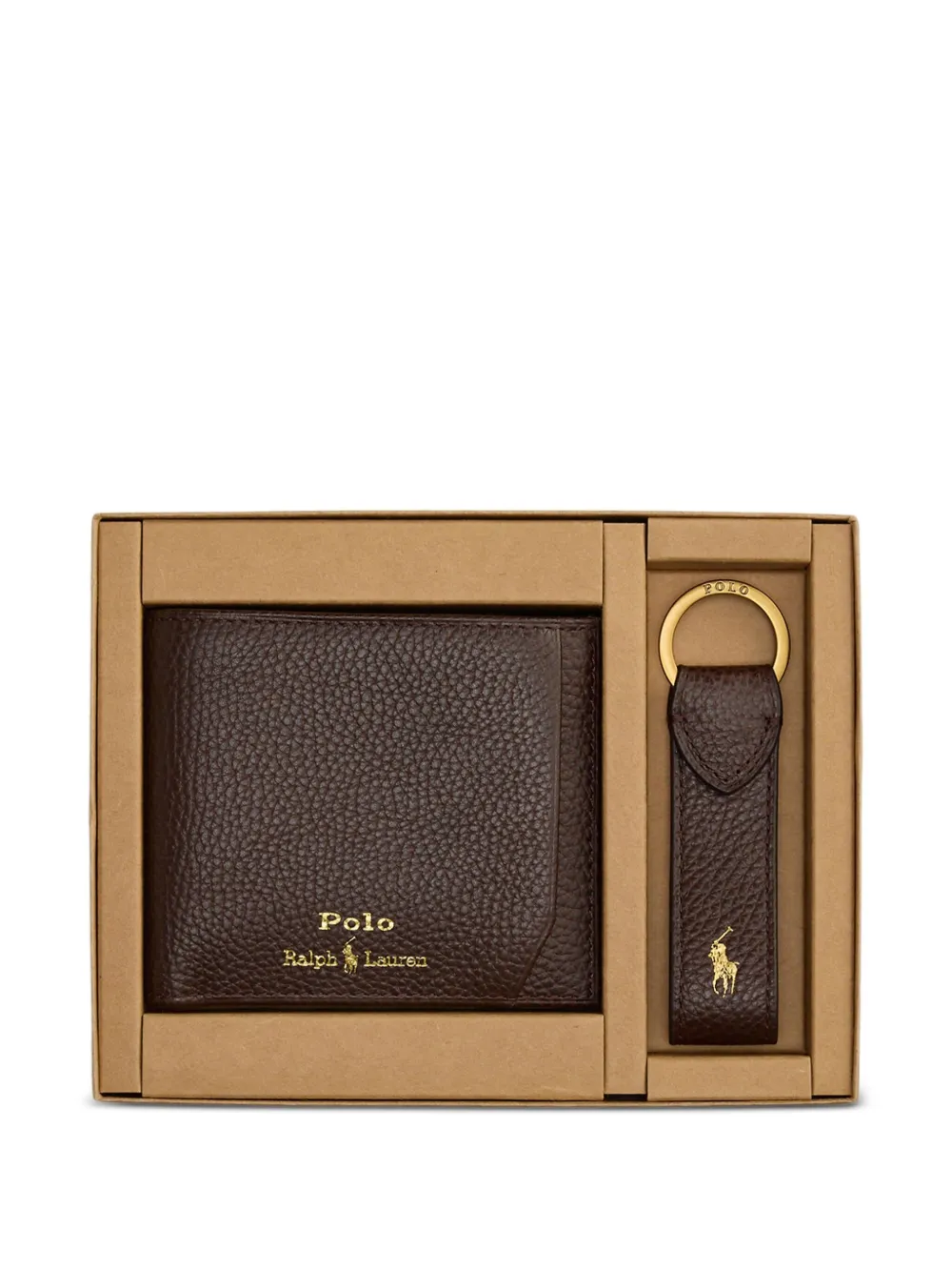 Polo Ralph Lauren Portemonnee van bewerkt leer Bruin