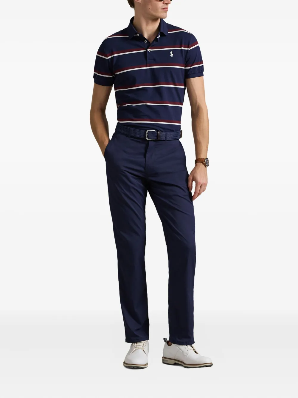 RLX Ralph Lauren striped pique polo shirt - Blauw