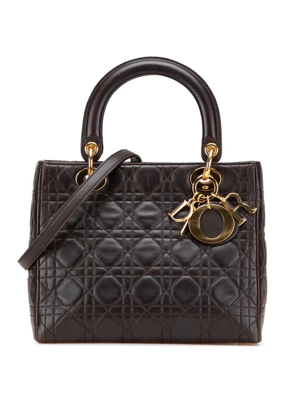 Christian Dior Pre-Owned 1997 Medium Lambskin Cannage Lady Dior Christian Dior Pre-Owned 1997 Medium Lambskin Cannage Lady Dior