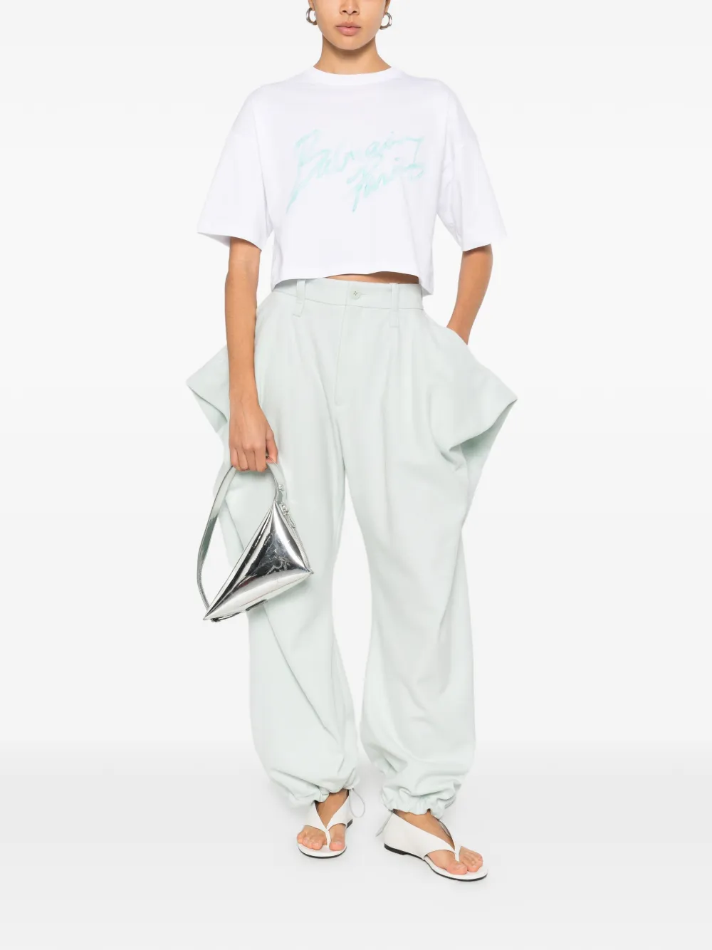  Balmain Cropped T-shirt - White 