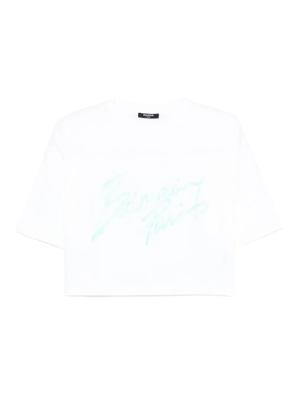 Balmain cropped T-shirt - Bianco