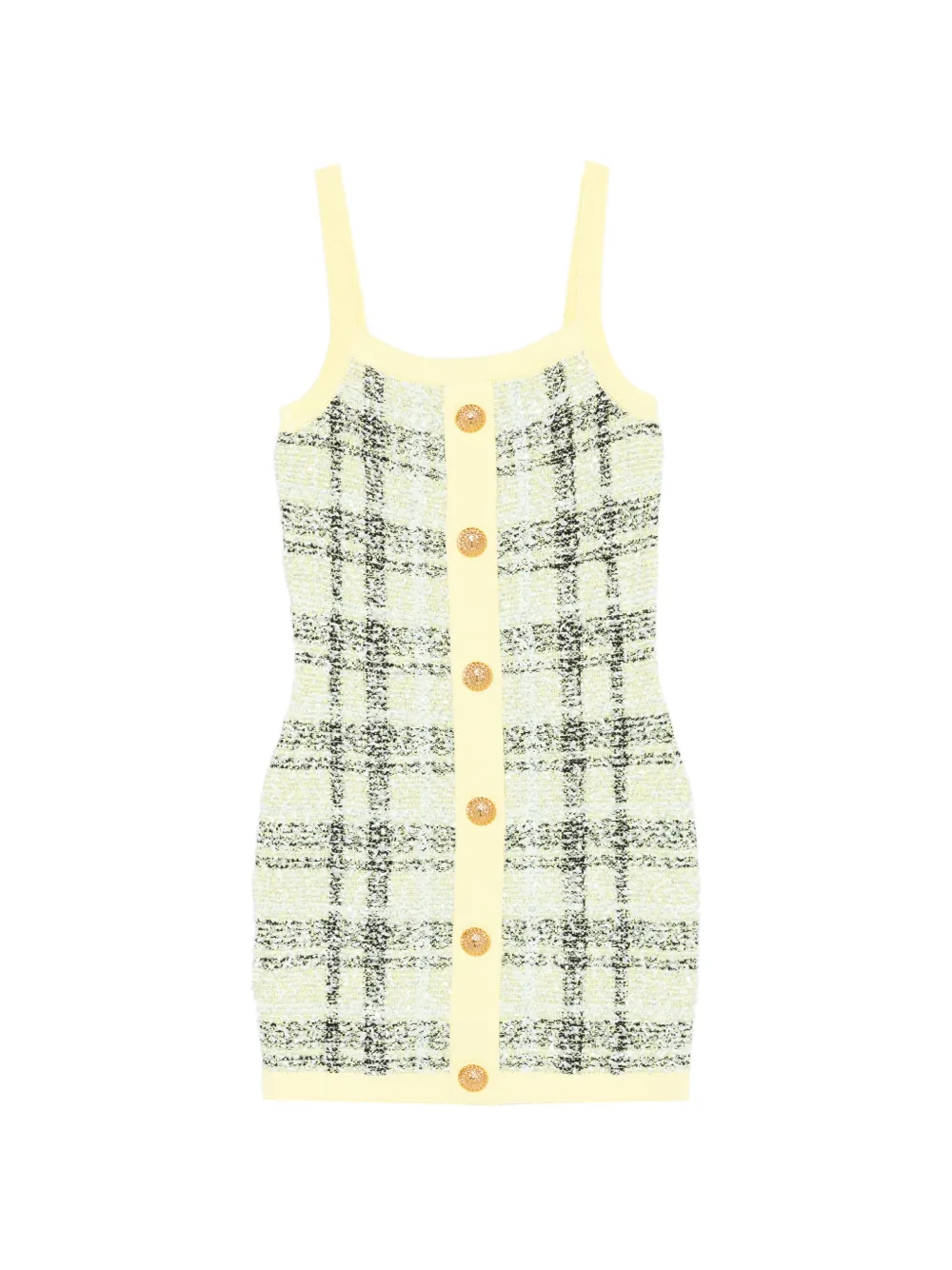 Balmain buttoned mini dress - Giallo