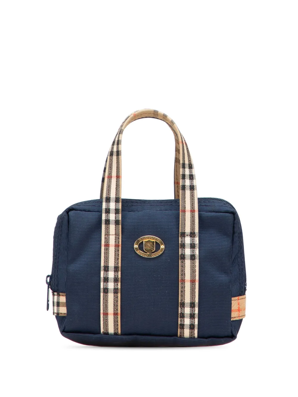 Burberry Pre-Owned 20th Century House Check Trimmed Nylon handbag | Blue | Image 1