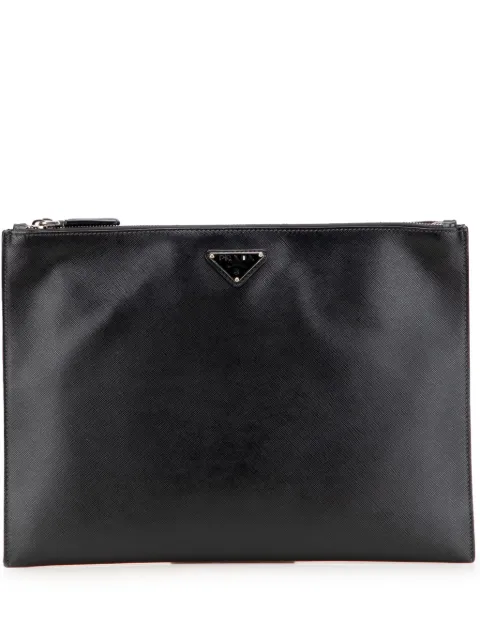 Prada Pre-Owned 2013-2025 Saffiano Double Zip clutch bag