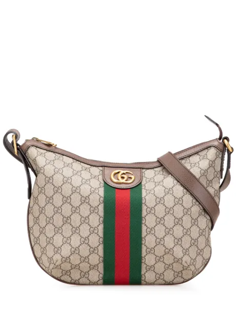 Gucci Pre-Owned 2016-2025 Small GG Supreme Web Ophidia Half Moon crossbody bag