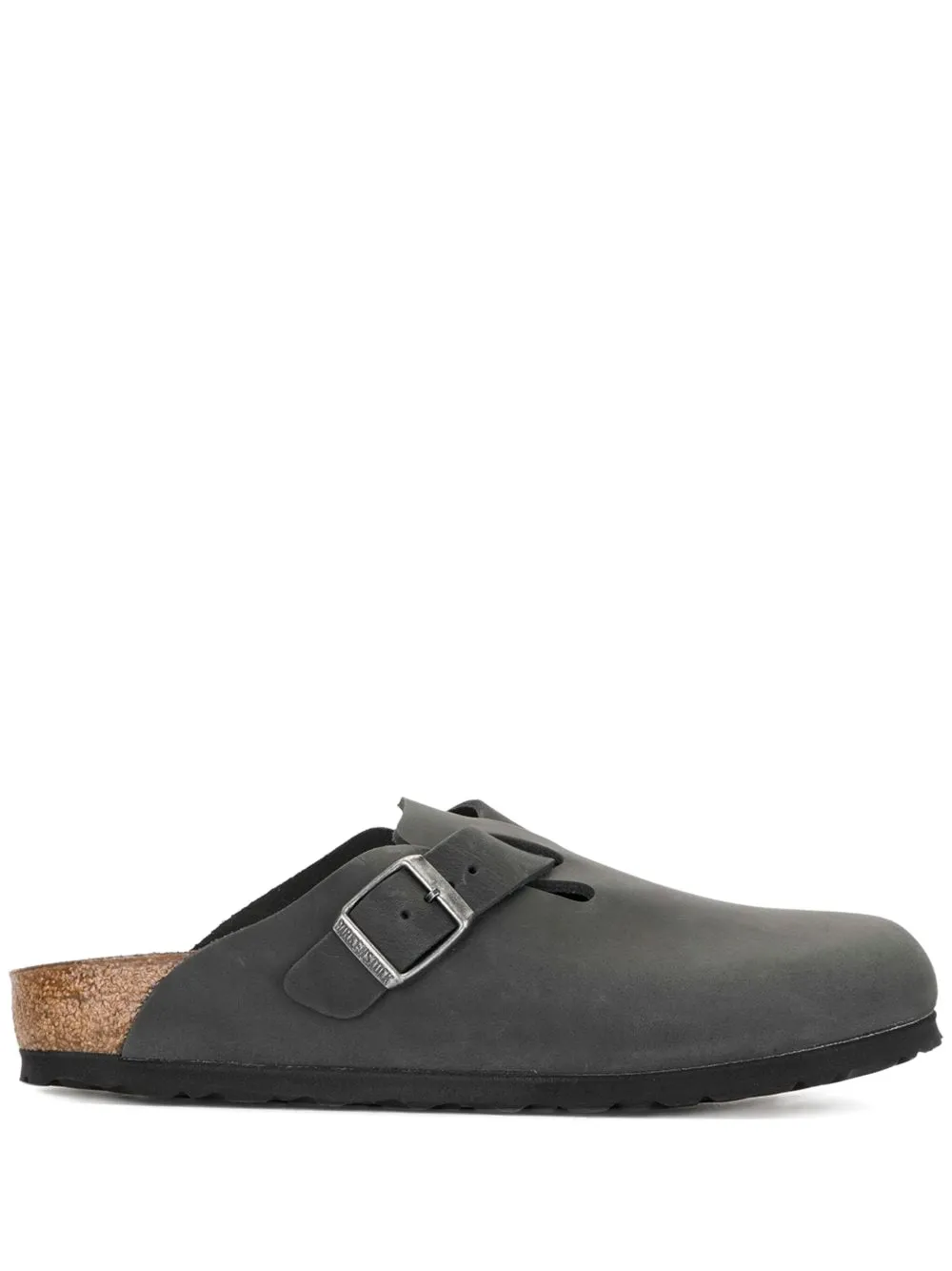 Birkenstock Boston leren muiltjes met gesp - Zwart