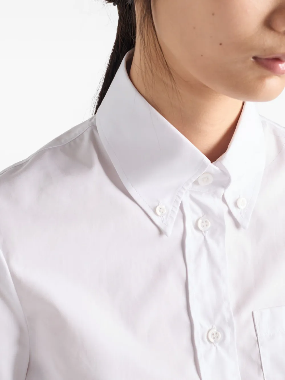 Prada Overhemd met opgestikte zak Wit