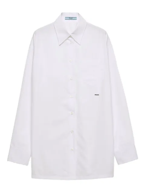 Prada playera tipo polo con bolsillo bordado