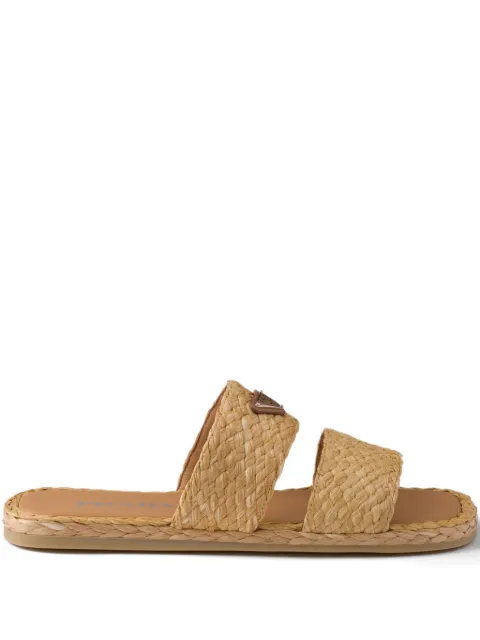 Prada woven triangle-logo sandals