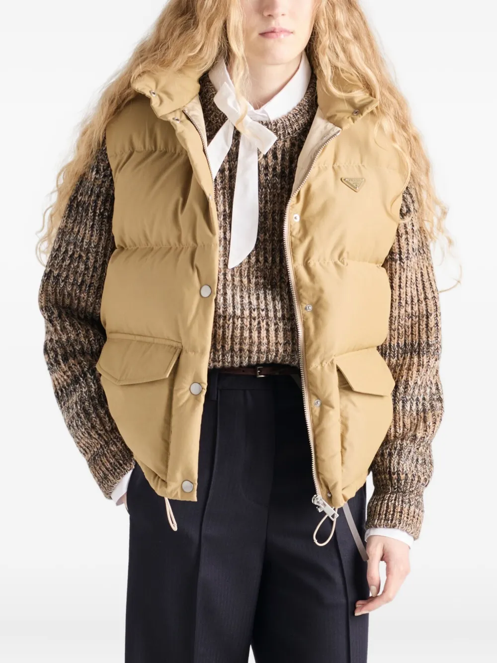 Prada Gewatteerde bodywarmer Beige
