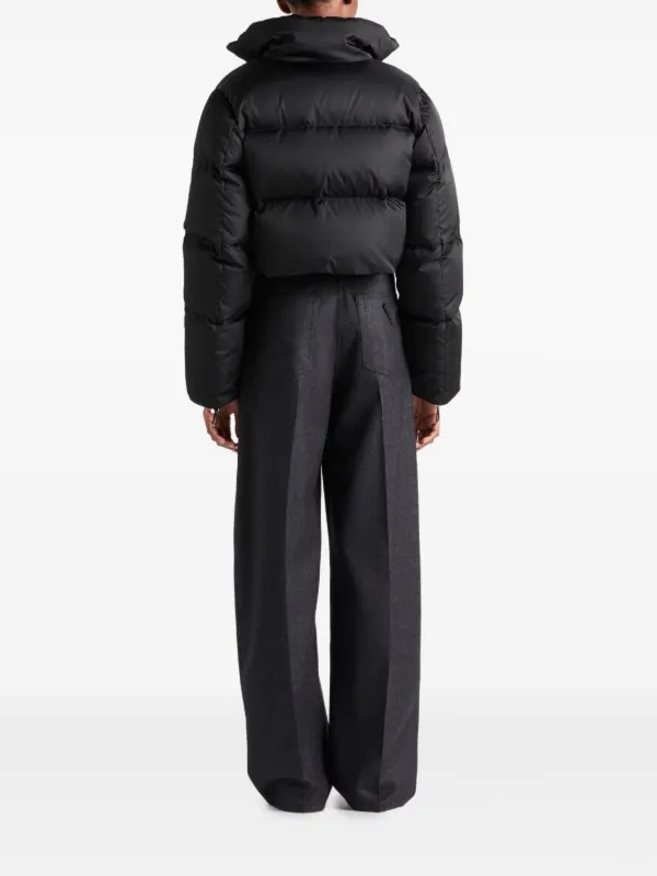 Prada Re-Nylon クロップド ダウンジャケット | ブラック | FARFETCH JP