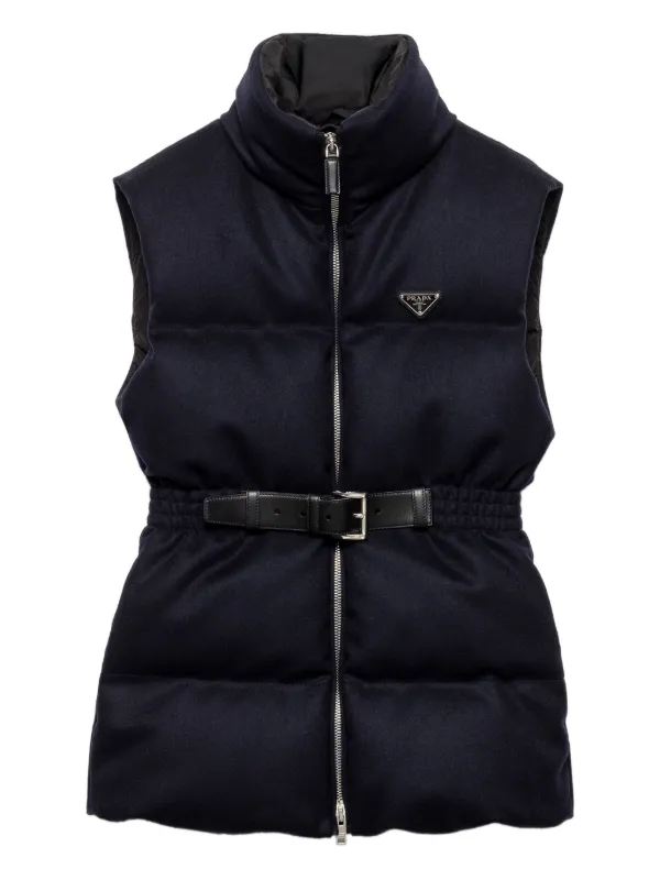 ジャケット・アウター PRADA triangle logo nylon down vest 31097455_60240415_600.jpg