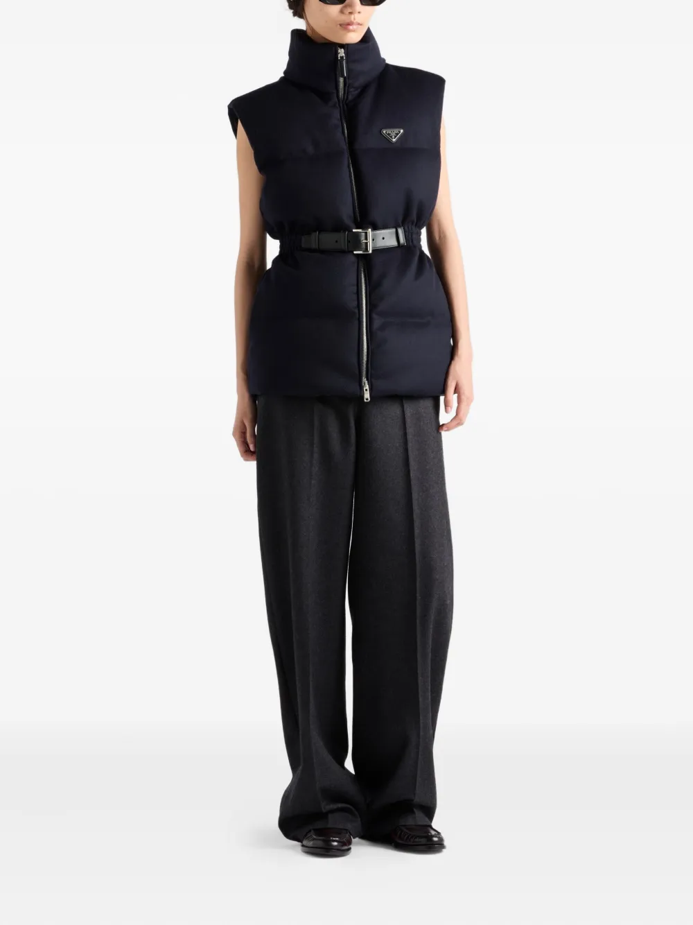 Prada padded triangle-logo gilet | Waistcoats & Gilets | Image 2