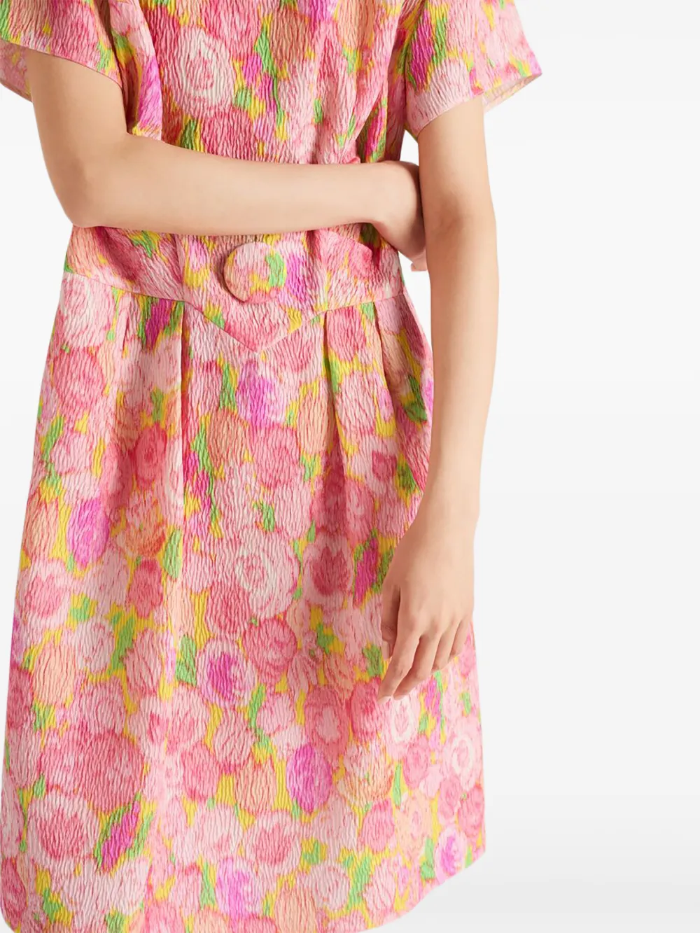 Prada Mini-jurk met bloemenprint Roze