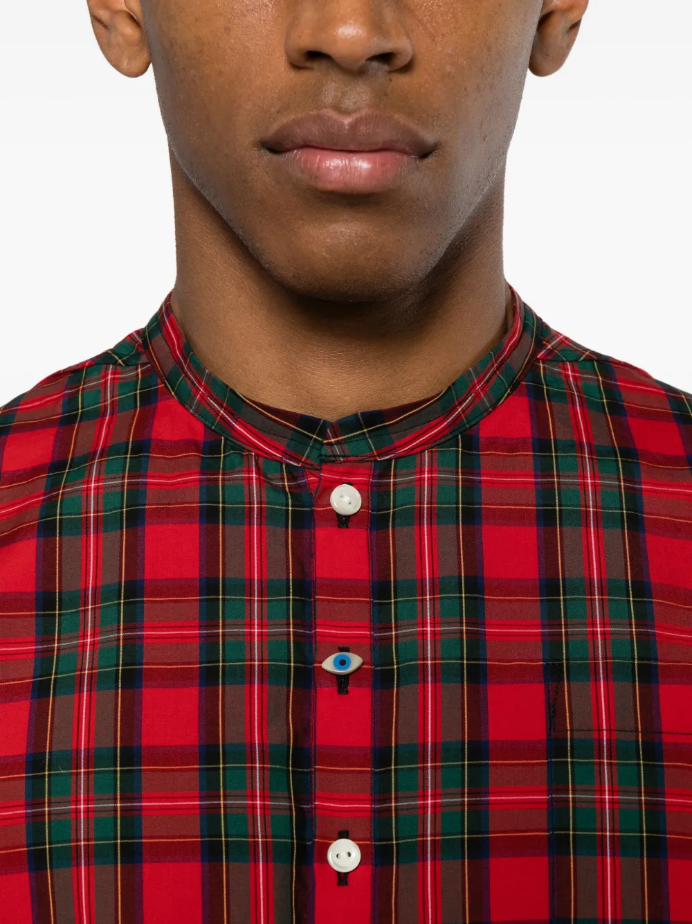 Undercover Plaid Pocket Shirt In Red