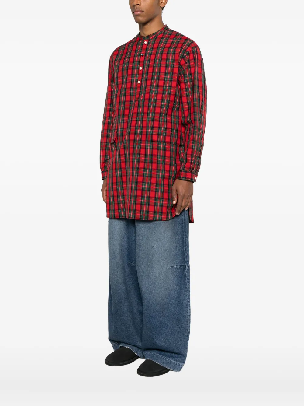 Undercover Plaid Pocket Shirt In Red