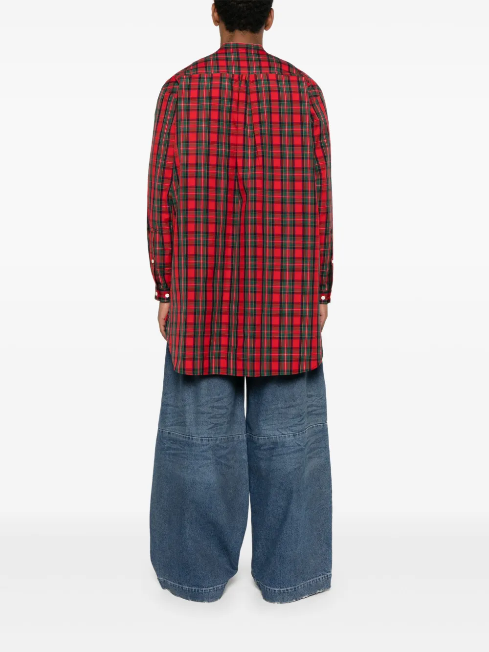 Undercover Geruit overhemd met zak Rood