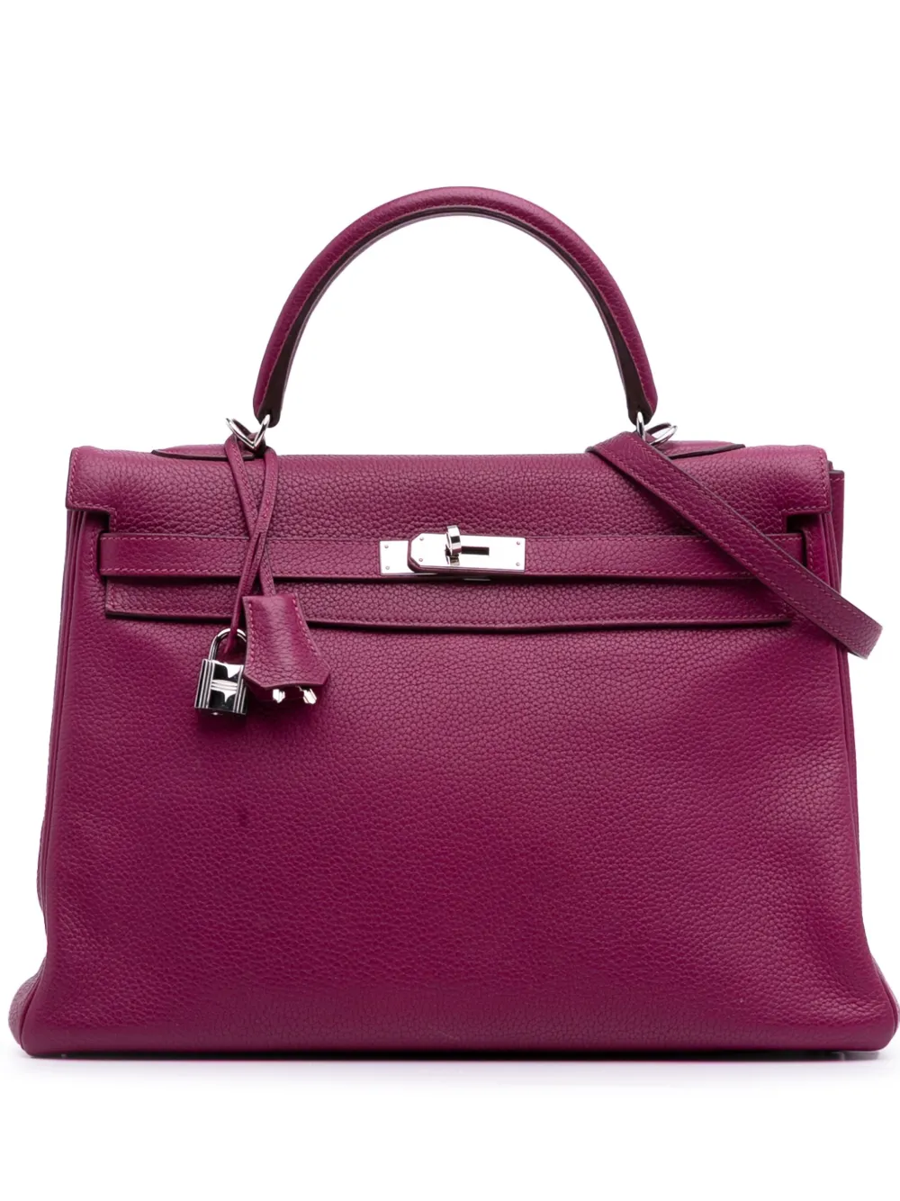 Hermès Pre-Owned 2011 Togo Kelly II Retourne 35 satchel - パープル Hermès Pre-Owned 2011 Togo Kelly II Retourne 35 satchel - パープル