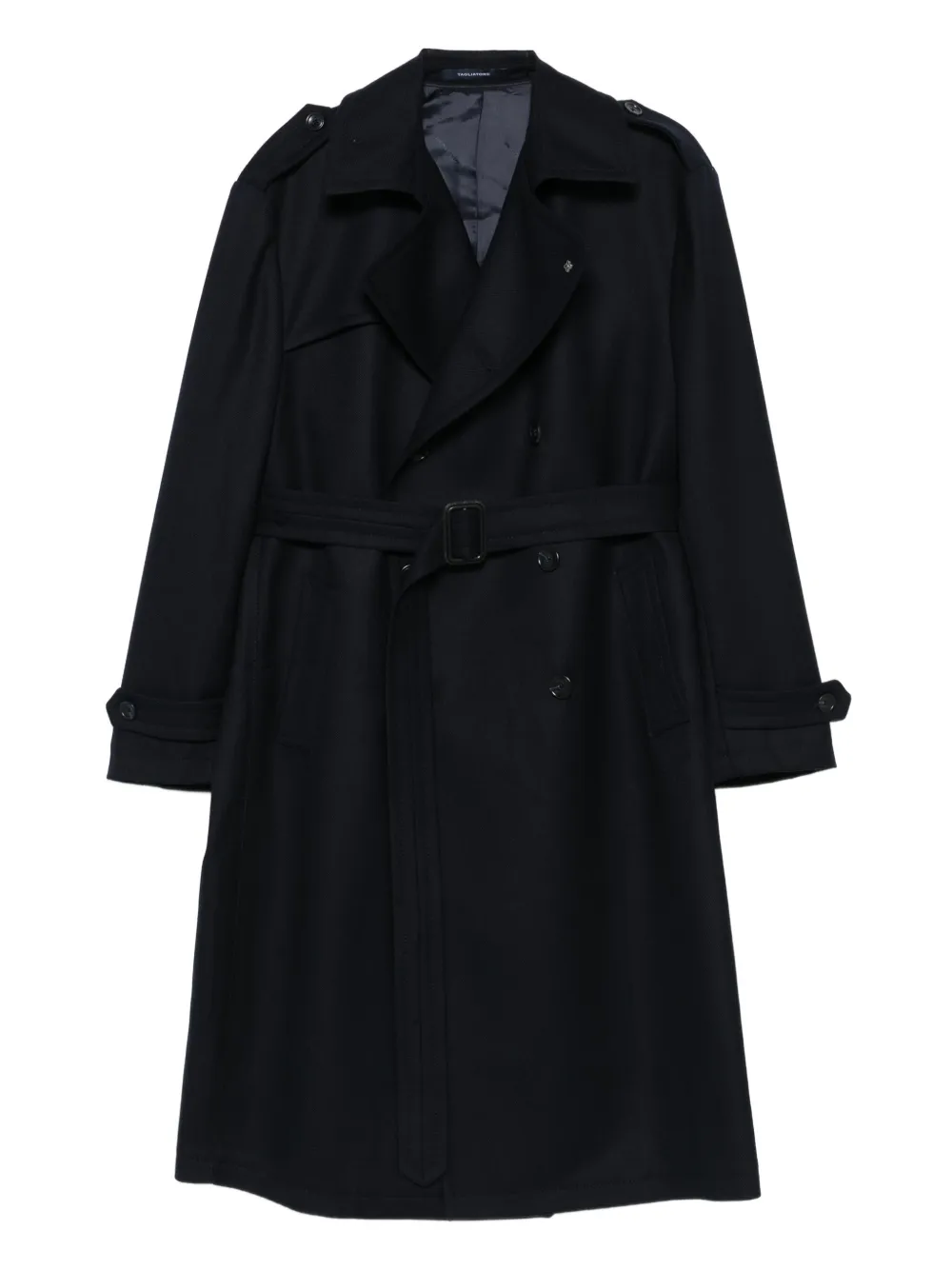 Tagliatore belted double-breasted coat | Blue | Image 1