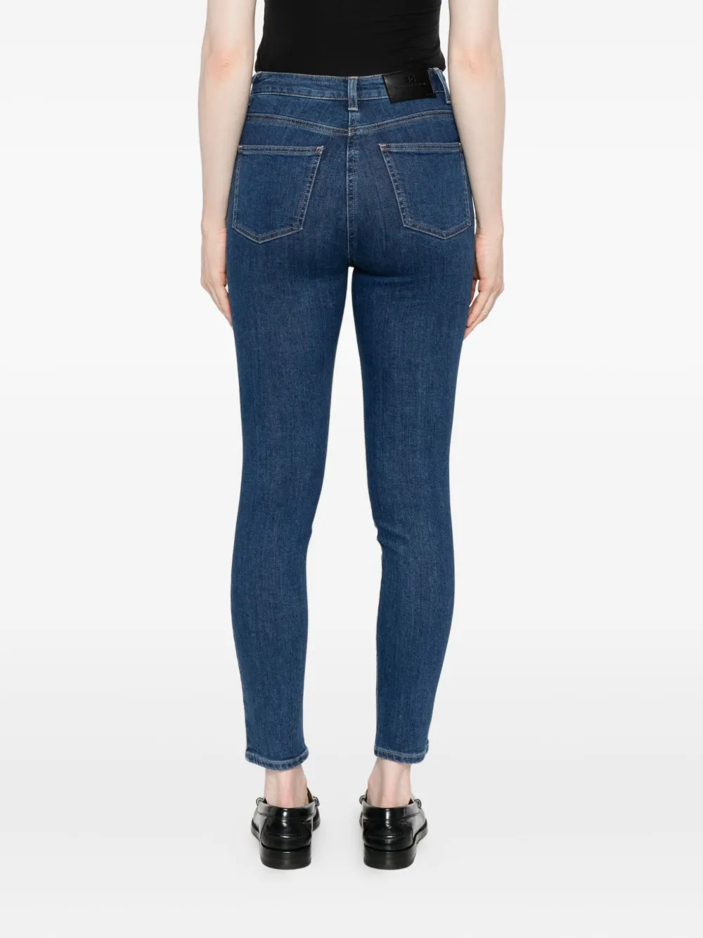 Elisabetta Franchi Jeans met borduurwerk Blauw