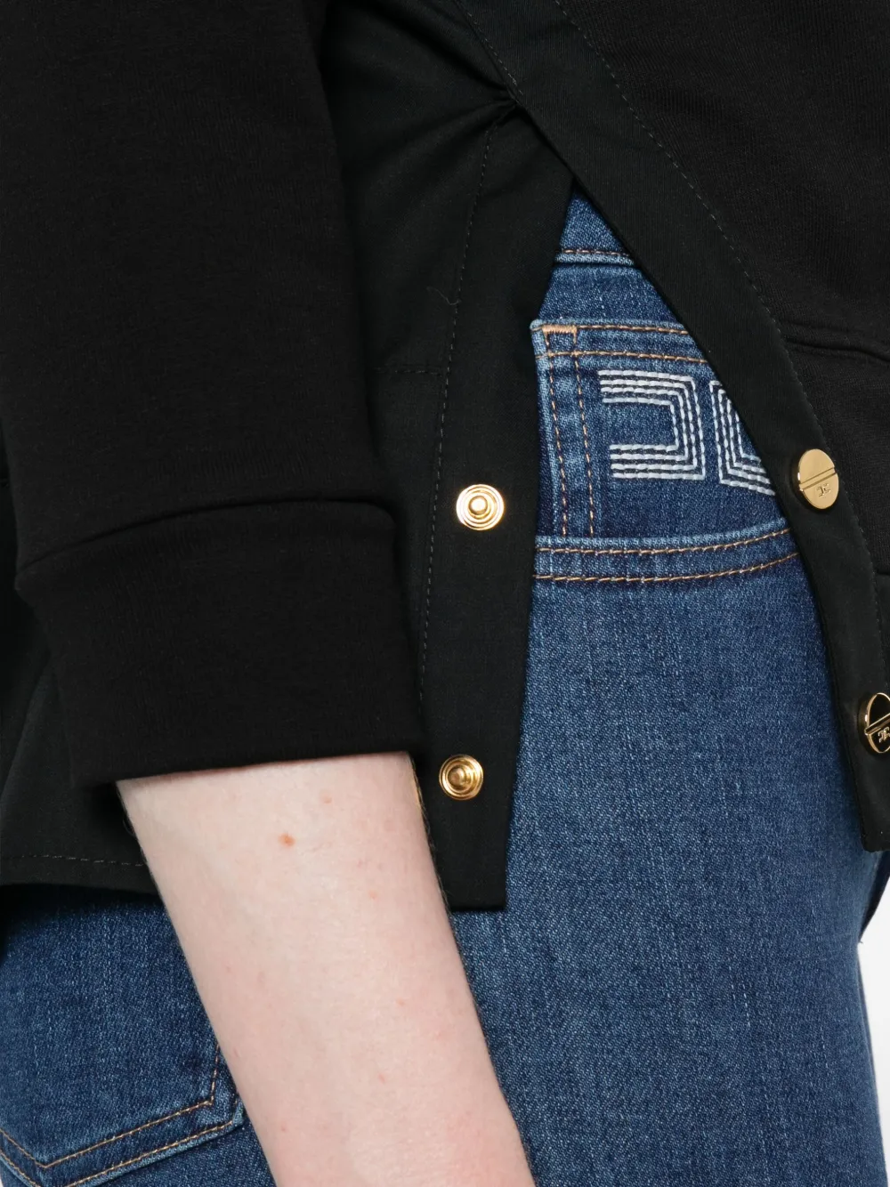 Elisabetta Franchi Jeans met borduurwerk Blauw