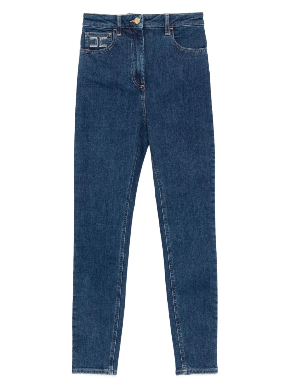 Elisabetta Franchi Jeans met borduurwerk Blauw