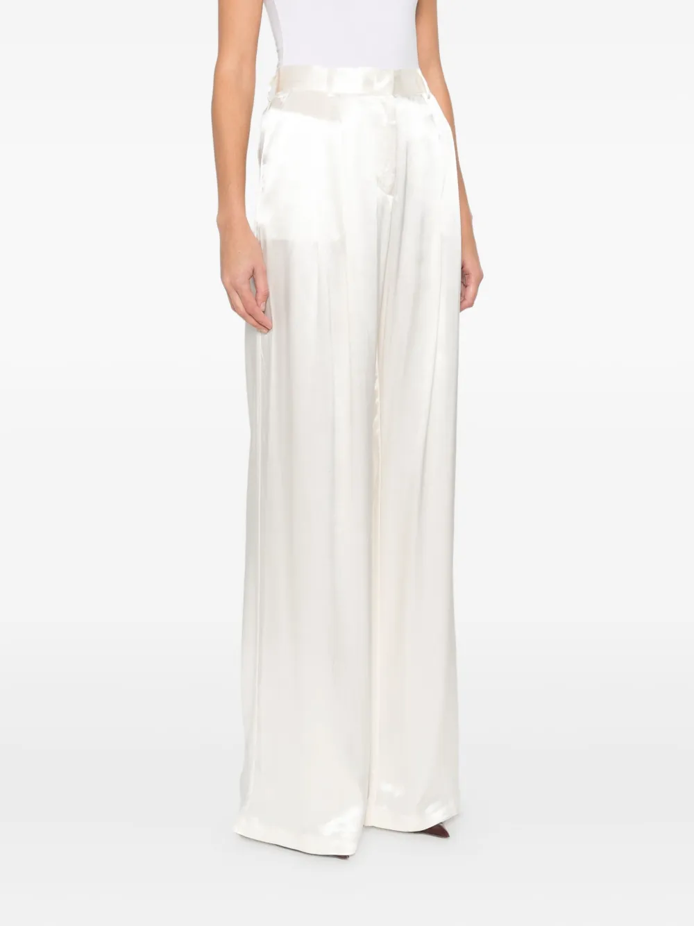 THE ANDAMANE pleat-detail trousers - Beige