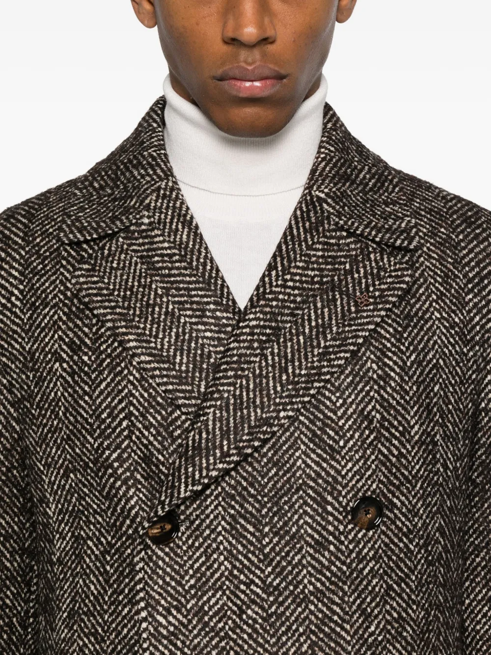 Tagliatore Jas met dubbele rij knopen Bruin